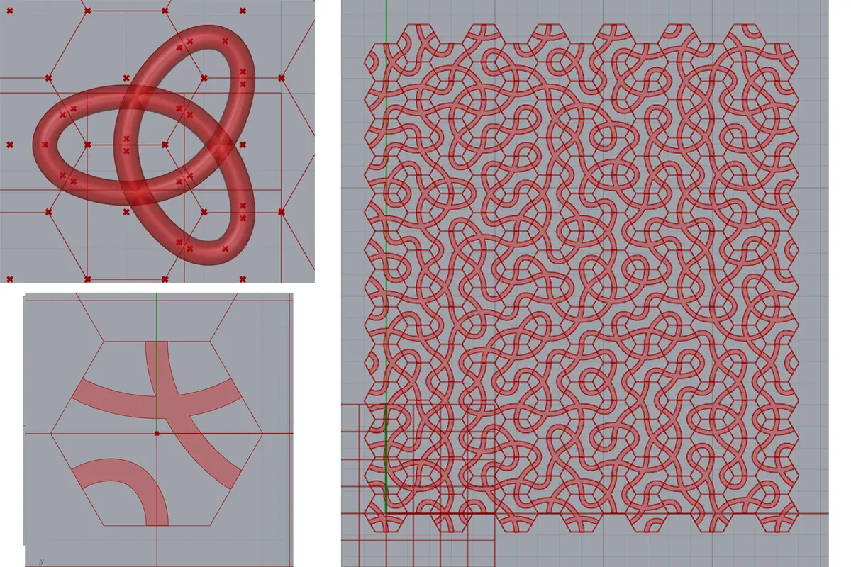 Hexagonal grid - random paths