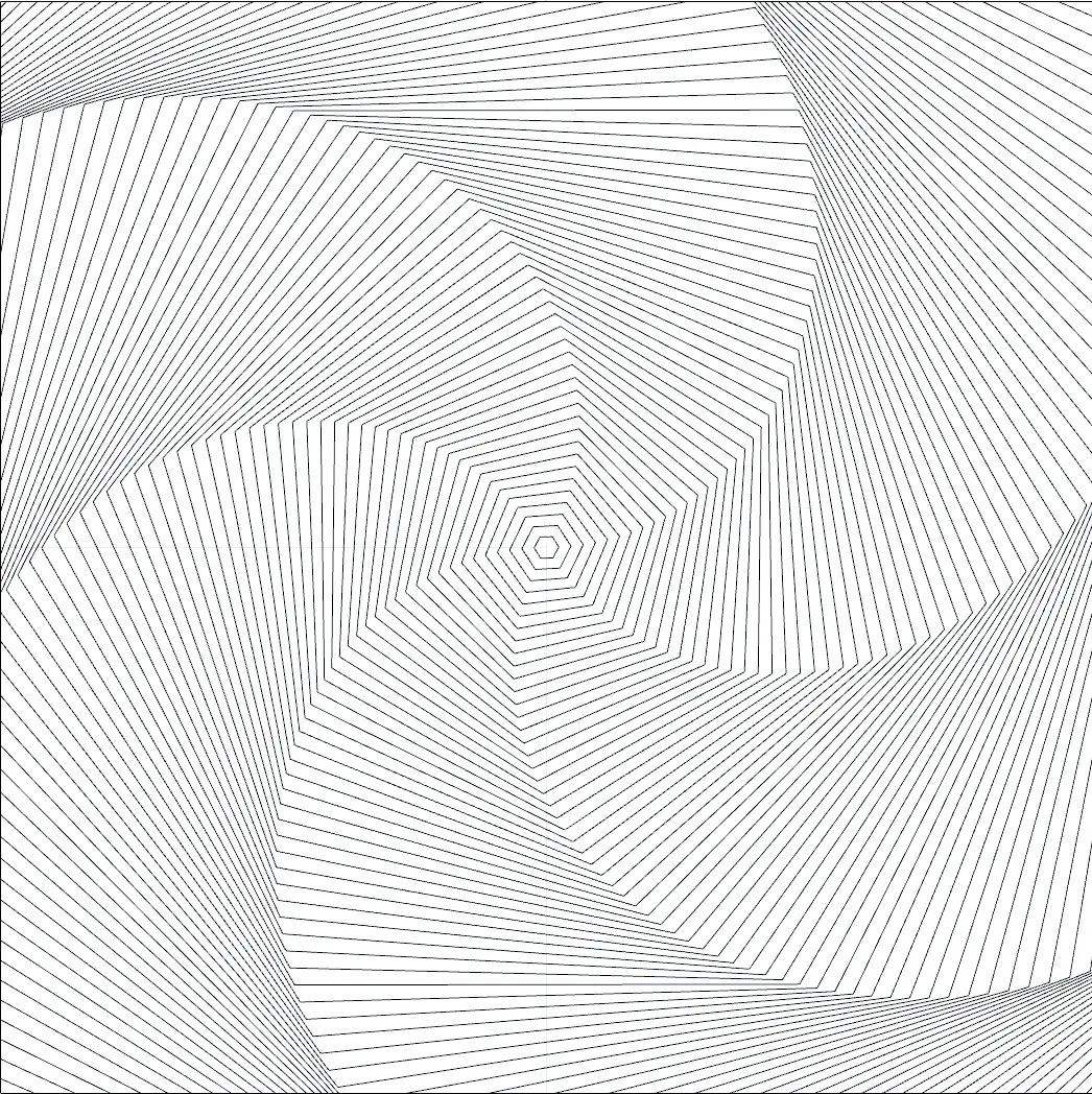 rotating polygon spirals